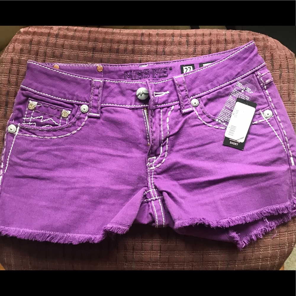 Miss Me purple jean shorts BRAND NEW and so cute!